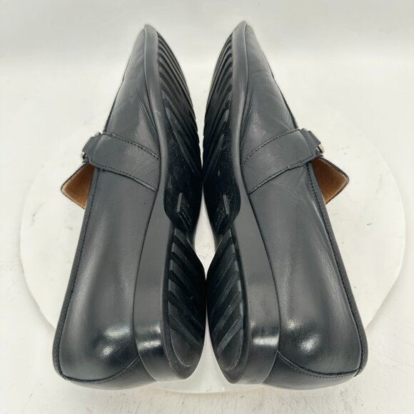 Gucci Men Size UK 9.5D US 10 Black Leather Gold Horsebit Slip On Loafer Shoes - Picture 6 of 12